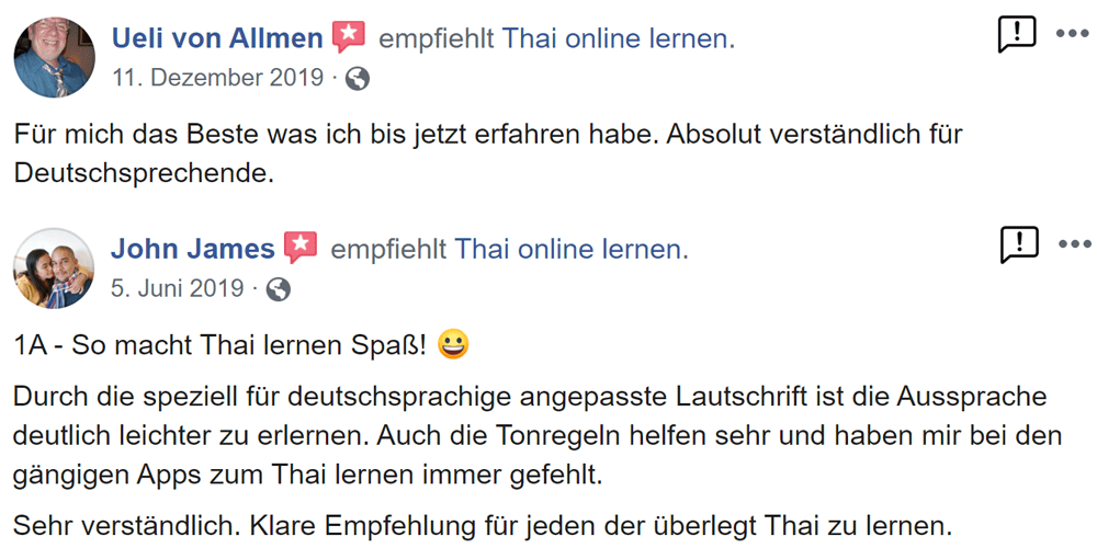 Bewertung 2 von Thailernen.net