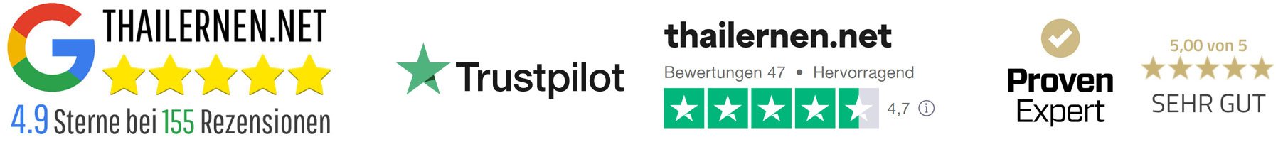 Erfahrung & Bewertungen beim Thai lernen