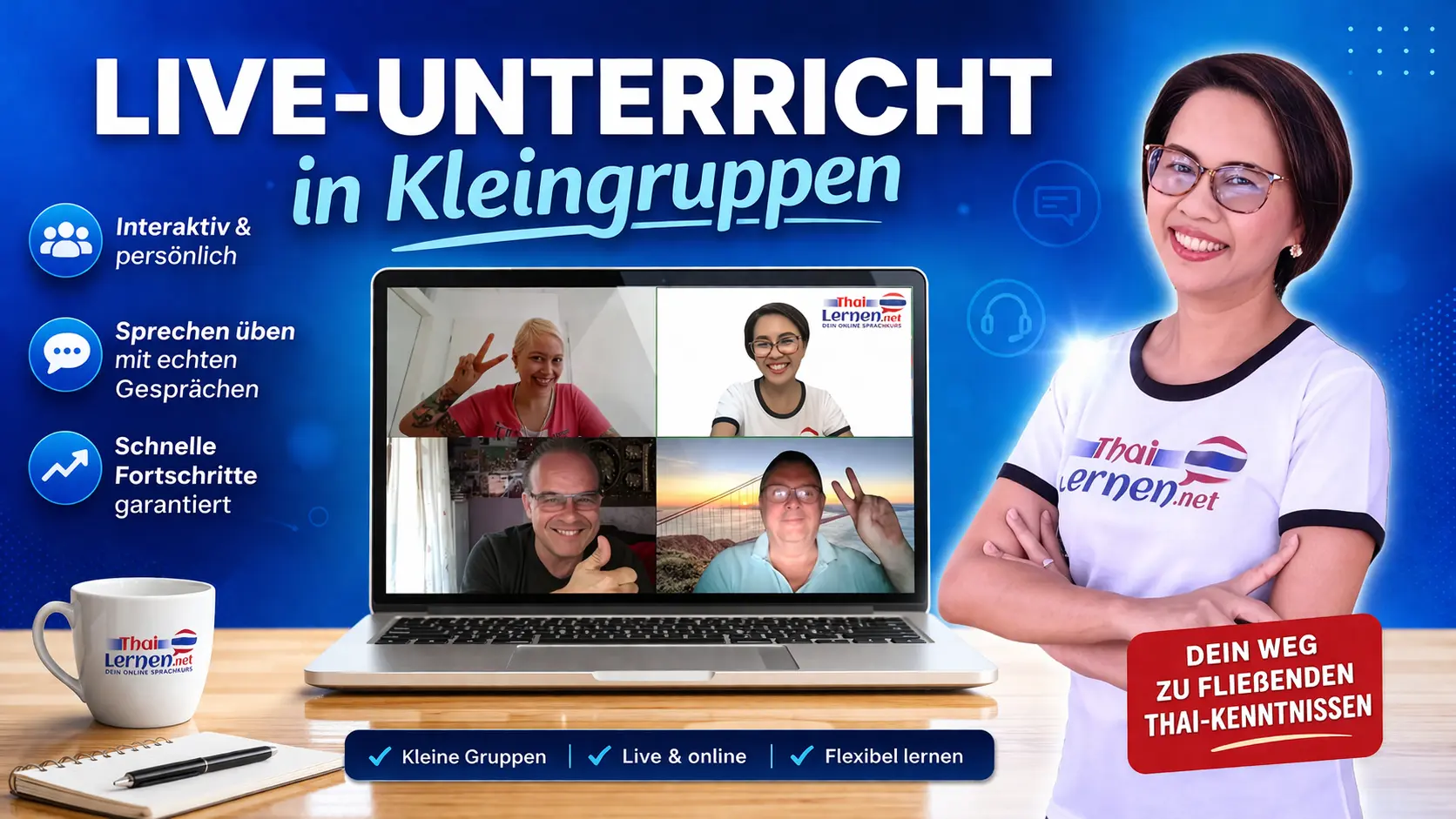 Live-Unterricht in Kleingruppen