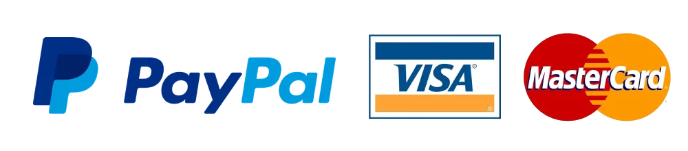 Sicher bezahlen mit PayPal, Visa und Mastercard